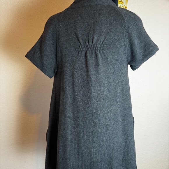 Alice and Olivia Short Sleeve Cashmere Blend Sweater Jacket in Grey - Size Small - Picture 6 of 7